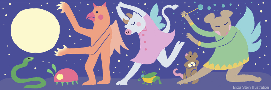 animal marching band illustration