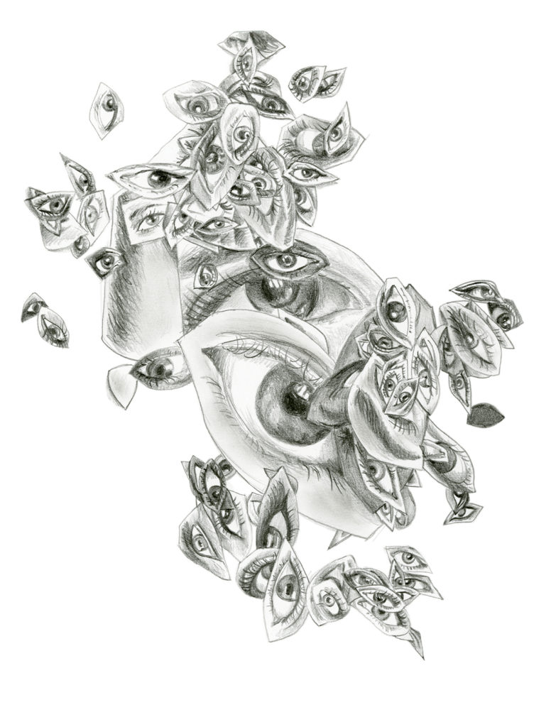 Pencil drawing of eyes