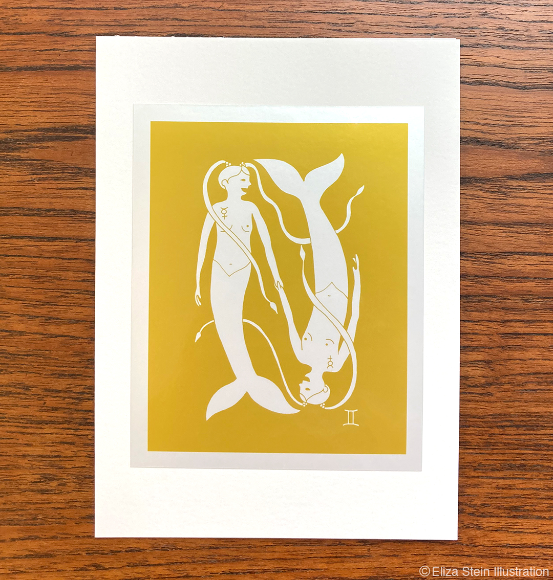 Gemini greeting card