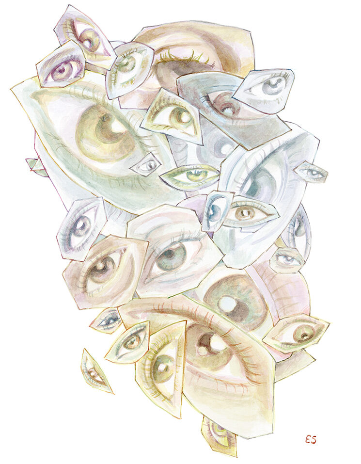 Eye Study 11 ink illustration